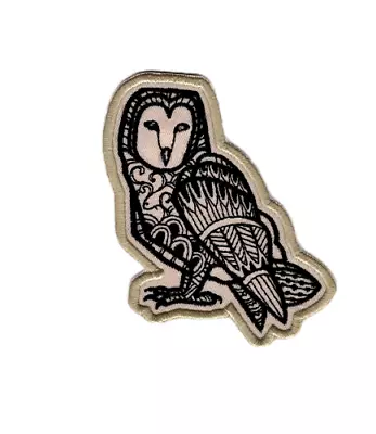 $5.99 • Buy Barn Owl Patch By GroovyPatch! Embroidered Iron On Fabric Owl Pendant Patch