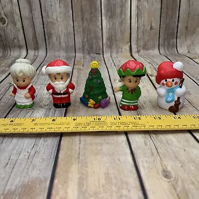 Fisher Price Little People Christmas Figure LOT Tree Snowman Santa Mrs Clause • $24.99