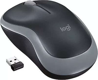 Logitech M185 Grey Mouse - Wireless 2.4GHz USB Receiver Long Battery Life • £12.62