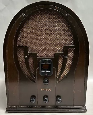 Vintage Antique Philco Model 60 And 505 Wood Tube Cathedral Radio (A100) • $184.95