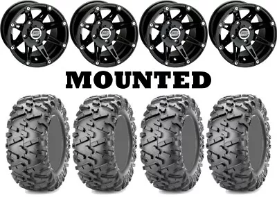 Kit 4 Maxxis Bighorn 2.0 Tires 25x8-12/25x10-12 On Moose 387X Black Wheels CAN • $1276.44