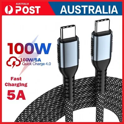 100W USB C Type C Charger Cable Fast Charge For Samsung S24 S23 S22 Huawei 2M 3M • $7