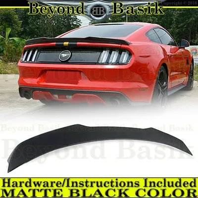 2015-2017 2018 19 20 21 2022 2023 Ford Mustang V-Style Spoiler Wing MATTE BLACK • $49.89