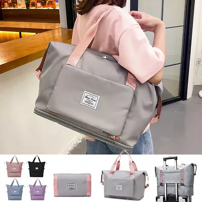 Portable Folding Travel Bag Unisex Lightweight Handbag Waterproof Large Capacity • $21.79