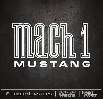 2X MACH1 FORD MUSTANG FENDER PAIR Sticker Decal 240mmW V8 Pony 351 Mach1 Cool • $13.05