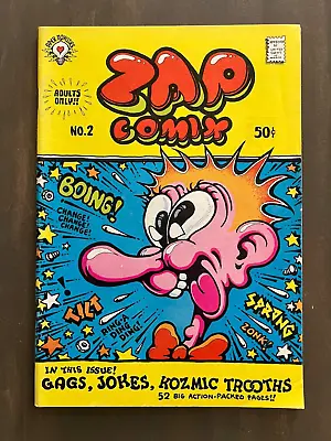 💥 Zap Comix # 2 1968 2nd Print Apex Novelties Underground Mr Natural R Crumb 💥 • $19.91