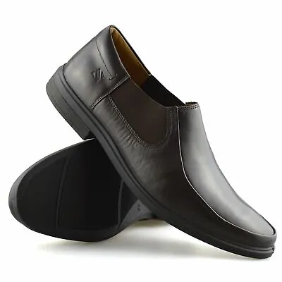 £28.98 • Buy Mens Leather Slip On Casual Smart Designer Mocassin Work Loafers Shoes Size