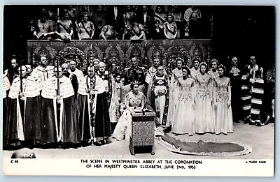 England Postcard Coronation Of Queen Elizabeth 1953 RPPC Photo Tuck Art • £28.88