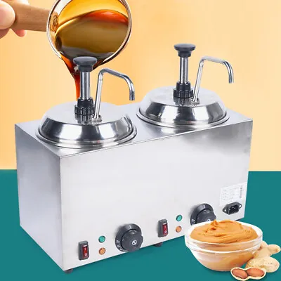 Electric Nacho Cheese Dispenser Countertop Hot Fudge Caramel Warmer W/ 2 Pump • $282.15