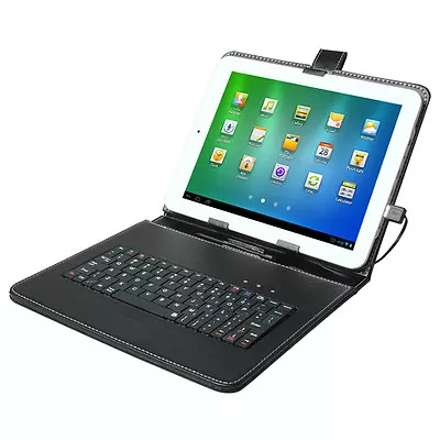 Stand Leather Case Cover For Android Tablet 9.7  Universal W/ USB Keyboard • $16.25