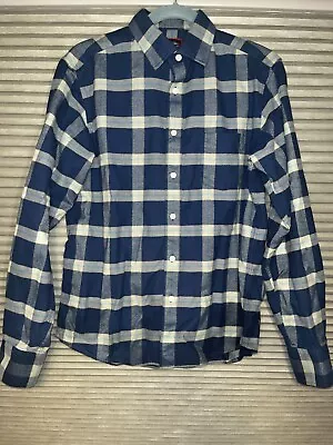 UNTUCKit Mens Vougeot Flannel Button Shirt Plaid Regular Fit Long Sleeve Large • $20