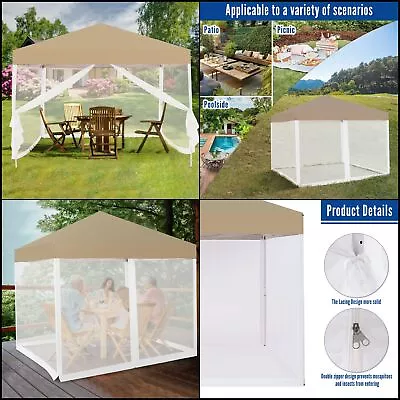 Mosquito Gazebo Netting Canopy Net Patio Outdoor Screen Tent Mesh Replacement • $59.83