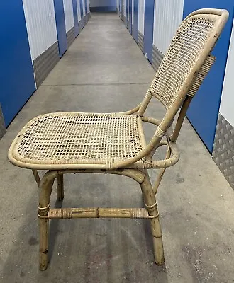 Pair Of Mid C20th Italian Cane Dining Patio Breakfast Chairs • £180