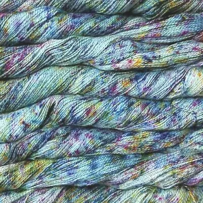 PARADE Blue Rainbows 50gr Skein 420yd Malabrigo BABY SILKPACA Alpaca+Silk YARN • $11.99