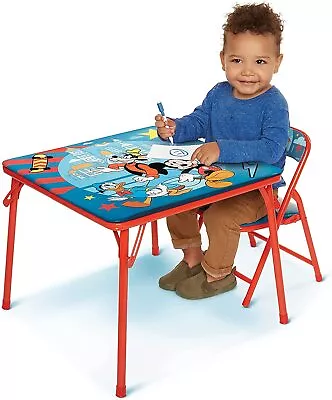 Mickey Mouse Table And Chair Set For Toddlers Boys 2-5 Kids Bedroom Furniture US • £55.57