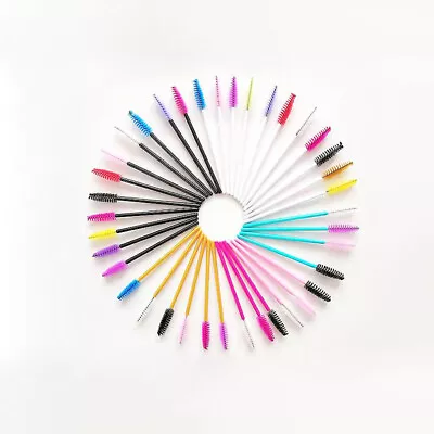 Disposable Eyelash Brushes Mascara Wands Eyebrow Spoolie Applicator Cosmetic Kit • £1.95