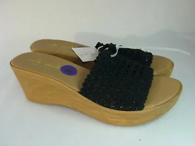 Mila Paoli Women Shoes Sandals Black Size 8.5 SKU#05617 • $31.50