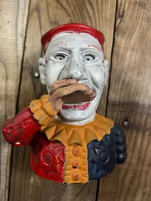 Vintage Antique Cast Iron Clown Bank Mechanical Coin Humpty Dumpty • $0.99