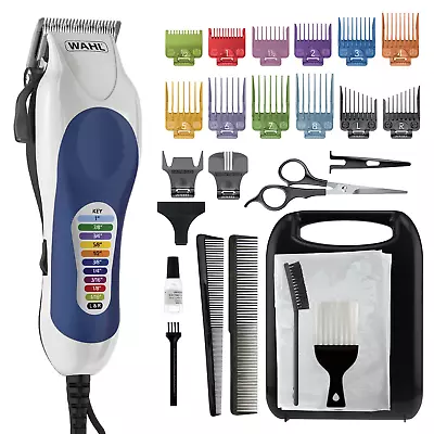 Wahl Hair Clipper Kit Corded Professional Beard Cutting Color Trimmer Comb Set • $38.99