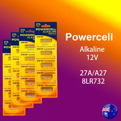 20 X 27A Powercell 12V 27A/A27 Battery Batteries Garage Car Remote Alarm • $8.99
