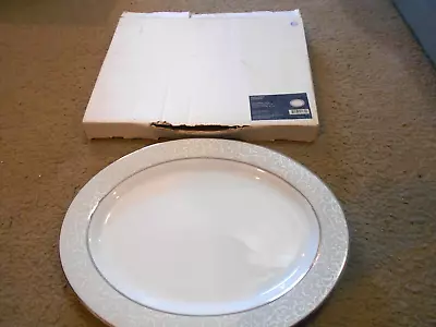 NEW In Box Mikasa Parchment 16  Oval Platter L3438 • $30