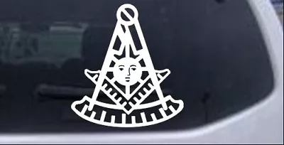 Masonic Past Master Car Or Truck Window Laptop Decal Sticker White 6X5.6 • $6.32