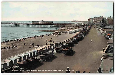 Brighton Kemptown Promenade Looking West Charabancs - Pre WWI Postcard S15 • £5.45
