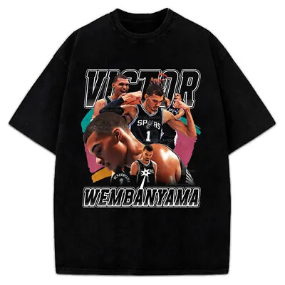Victor Wembanyama Wemby 90's Vintage Style Retro Graphic Design T-Shirt • $25.95
