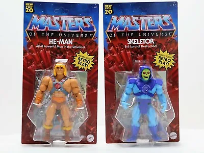 Masters Of The Universe Origins MOTU Skeletor + He Man 2020 Retro W/ Comics NEW  • $59.99