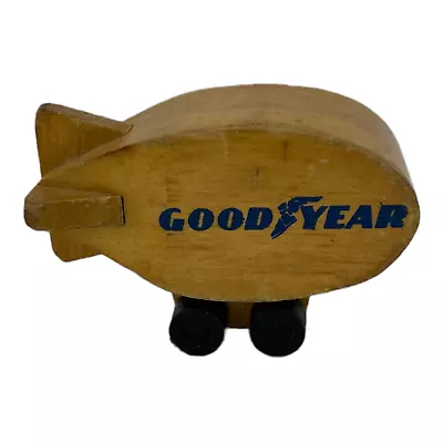 Goodyear Blimp 1972 Vintage Mattel Wooden Toy Putt Putt Train. RARE.  T011 • $9.99