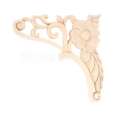 $5.12 • Buy Figurines Carved Cabinet Decal Furniture Bed Applique Woodcarving Wardrobe Decor