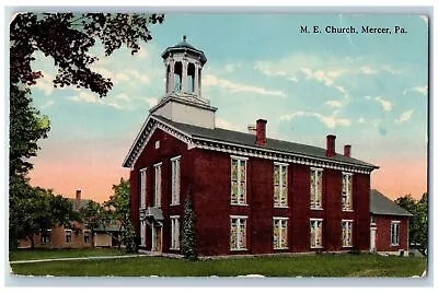 Mercer Pennsylvania PA Postcard Methodist Episcopal Church Exterior Scene C1920s • $19.47