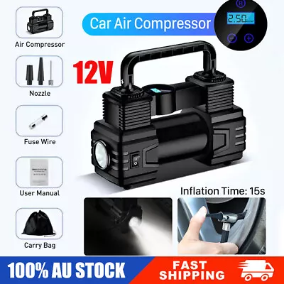 HEAVY DUTY 12V Air Compressor Portable Auto Car Tire Pump Tyre Inflator 150 PSI • $31.88