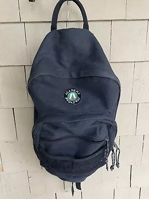 Academy Broadway Backpack VTg 80s 90s Black Heavy Cotton Canvas GC • $19.99