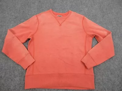 J Crew Sweater Womens Adult Small Orange Crew Logo Casual Preppy Sweatshirt • $22.85