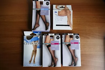 10+15 Denier Knee Highs M&S Charnos Boots Natural Tan X 7 Pairs Black X 4 Pairs • £12.50