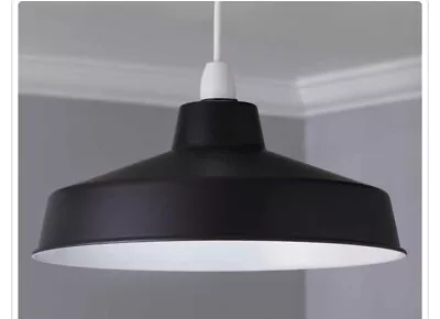 Large Black Effect Gallery Pendant Light Shade • £13.99