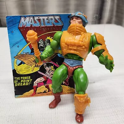 Masters Of The Universe 1981 Man At Arms Vintage Red Dot Complete W Mini Comic • $35
