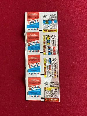 1970's Bazooka Bubble Gum  Un-Cut  Wrapper & Comic Strip Of 4 (Scarce/Vintage) • $25