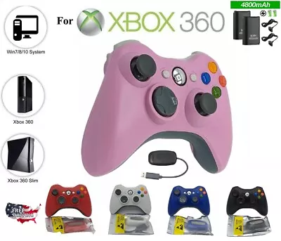 Wireless Controller For Microsoft Xbox 360 / 360 Slim / Windows PC 8/10/11 Black • $12.95