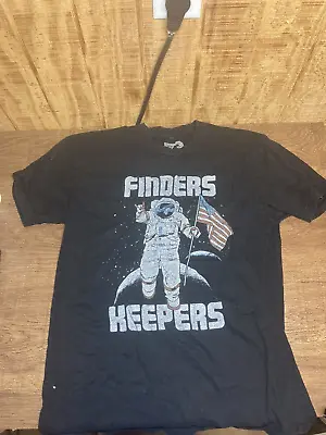 Astronaut Finders Keepers Men's T-shirt Size Medium Moon Landing Short Sleeves • $9.99