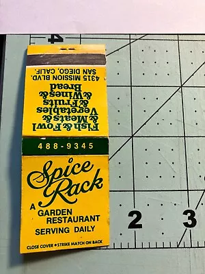 Matchbook - Spice Rack Restaurant - San Diego California • $3.49