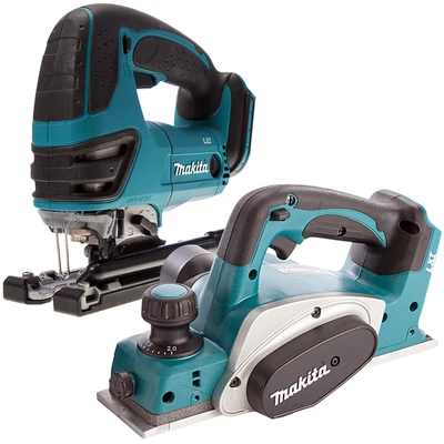 £269 • Buy Makita DJV180Z 18V LXT Li-ion Cordless Jigsaw & DKP180Z Planer 82mm Body Only