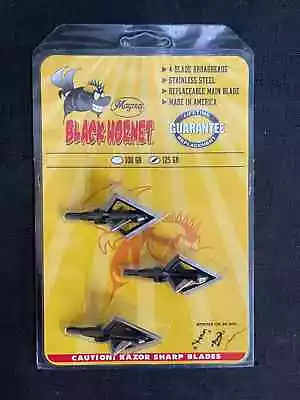 Magnus Broadheads Black Hornet 125 Grain 4 Blade 3 Pack BRAND NEW • $48.99