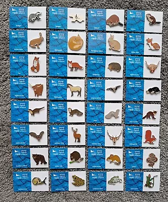 32 RSPB Full Set Of ANIMALS GNAH Charity Pin Badges • £130