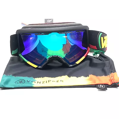 VonZipper Beefy Snow Sport Goggles Black Satin Frame W/ Quasar Chrome Lens • $50