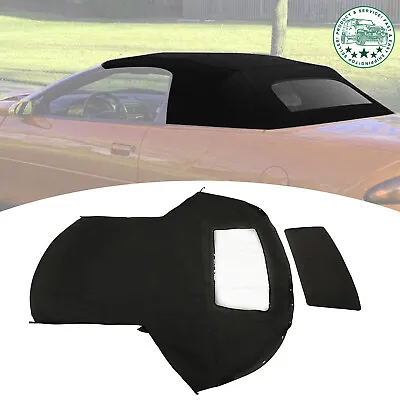 For Chevrolet Camaro 94-02 Convertible Soft Top Plastic Window Black Sailcloth • $78.99