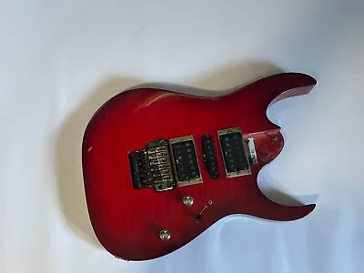 2012 Indonesian Ibanez RG370QMSP Transparent Red Burst Loaded Guitar Body  • $235.99