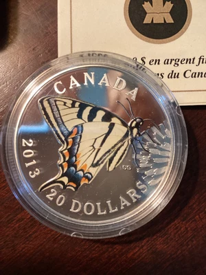$29 • Buy 2013 $20 Butterflies Of Canada: Canadian Tiger Swallowtail .9999 Silver Coin