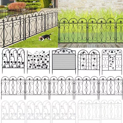 5X Decorative Garden Fence Panel Rustproof Wire Metal Border Edging Dog Barrier  • £59.91